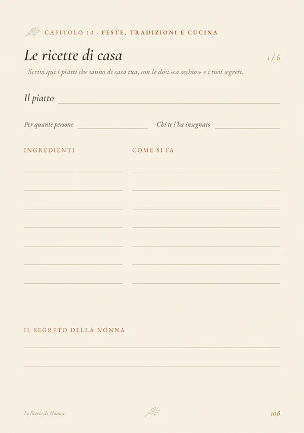 Pagina: le ricette di casa